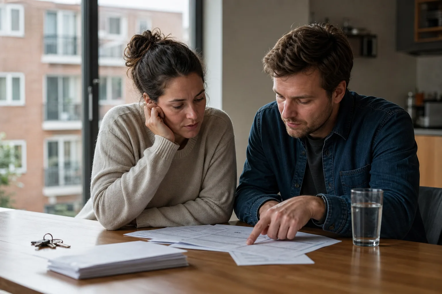 Een Nederlandse woning met sleutels en papieren. Beeld bij het artikel: Waar gaat het meestal mis in de servicekostenafrekening en hoe voorkom je dat?