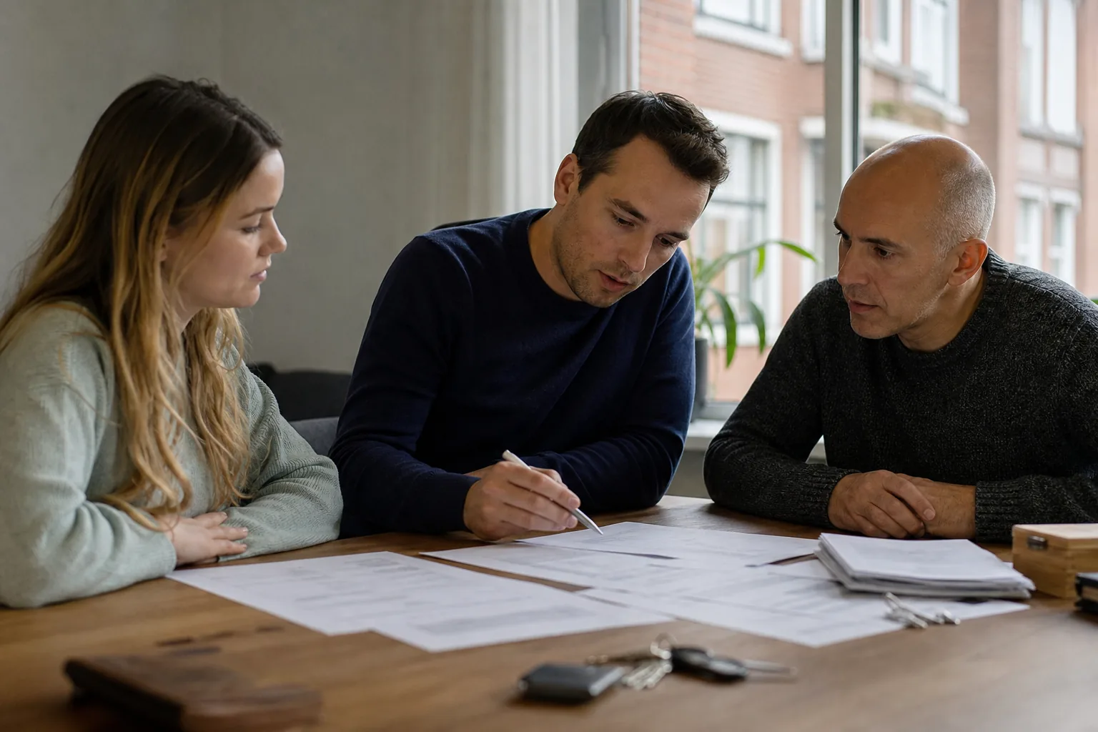 Een Nederlandse woning met sleutels en papieren. Beeld bij het artikel: Wat komt er allemaal kijken bij het opstellen van een servicekostenafrekening die klopt?