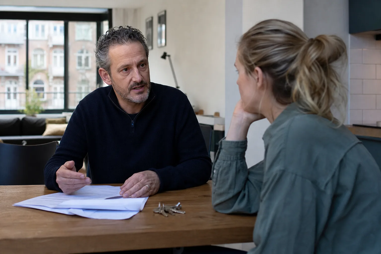 Een Nederlandse woning met sleutels en papieren. Beeld bij het artikel: Wat vragen huurders en eigenaren elk jaar over hun servicekostenafrekening en wat antwoord je?