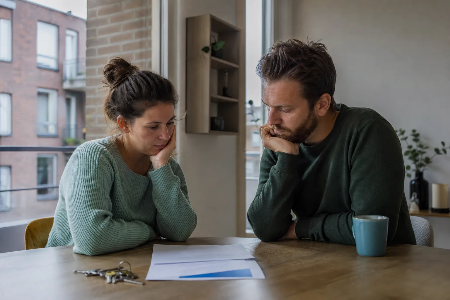 Een Nederlandse woning met sleutels en papieren. Beeld bij het artikel: Hoeveel voorschot vraag je per maand zonder dat de afrekening later tegenvalt?